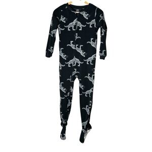 Carter's Dinosaur Print Full Zip 1- Piece Fleece Footie Pajamas. Boys Size 8.